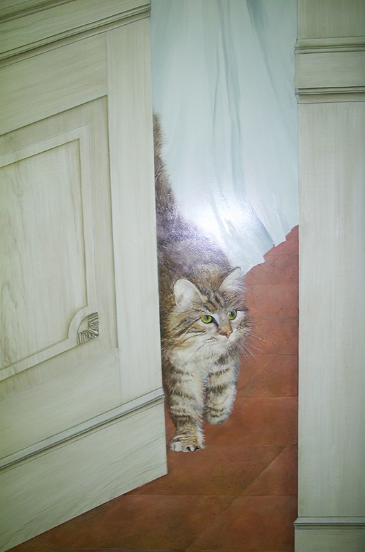 trompe l'oeil chat tiré du panneau MOF 2004